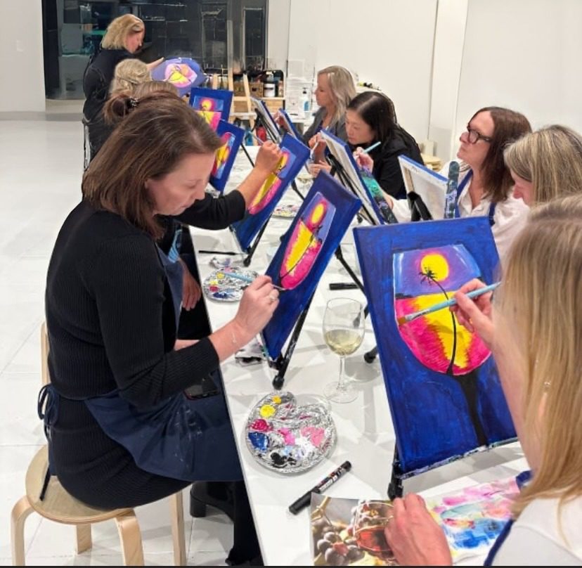 Girls night out event acrylic painitn -c105e3b